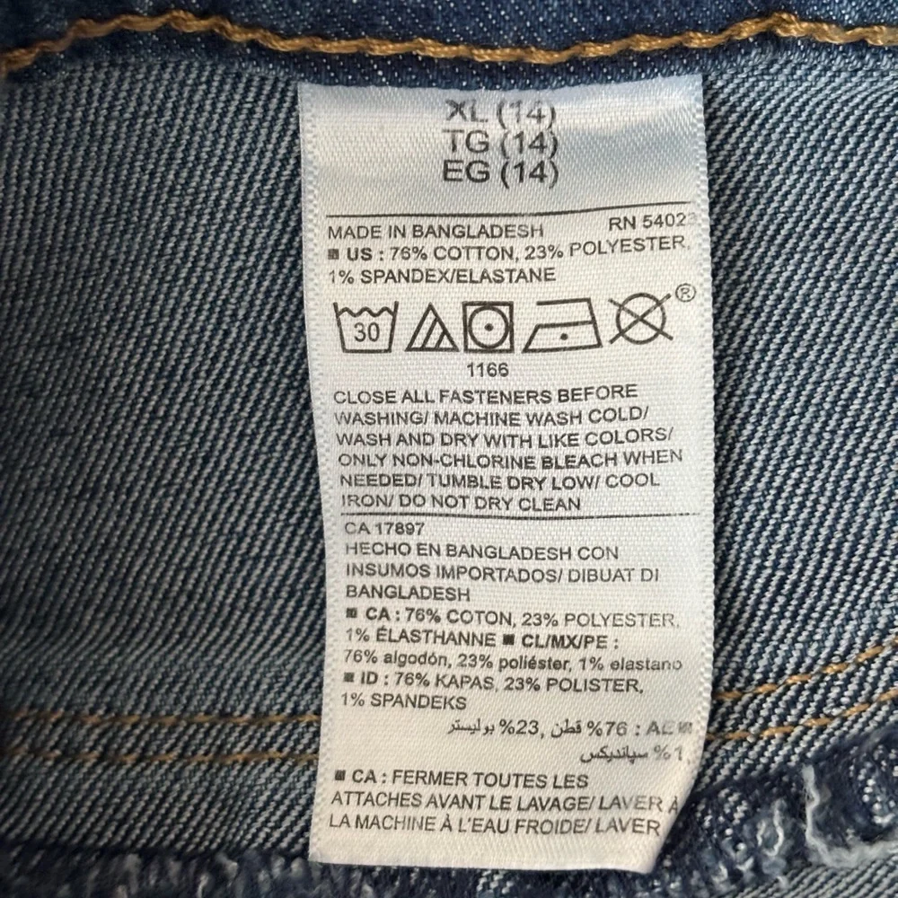 Old Navy Girls Skinny Faded Adjustable Jeans Size XL 14